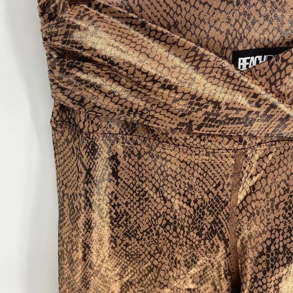 Beach Riot Sport Rose Gold Python Snake Cropped High Rise Legging NWT Womens L - Picture 2 of 7